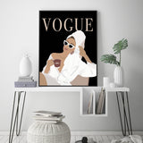 tableau vogue fond beige