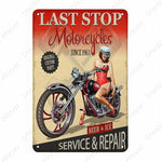 Service Repair Retro Metal Sign Vintage Motor Club Tin 