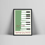 tableau piano moderne vert