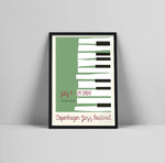 tableau piano fond vert