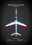 Affiche vintage avion patrouille de France