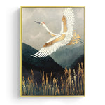 Affiche japonaise oiseau blanc