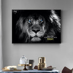 tableau affiche lion documentaire