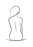 Affiche minimaliste femme de dos