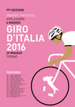 Affiche vintage vélo course Italie