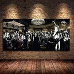 tableau peinture énorme groupe de musique