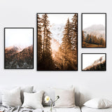 tableau foret nordique en automne