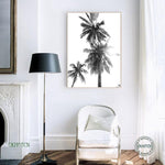 tableau photo noir et blanc tropicale