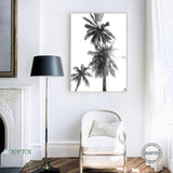 tableau photo noir et blanc tropicale