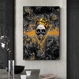 tableau Skull Golden