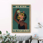 tableau femme noire be kind