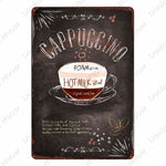 Coffee Menu For Cafe Bar Pub Wall Decor Metal Sign Vintage 