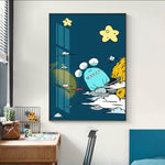 tableau enfant alien mignon