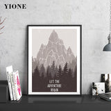 tableau dessin affiche montagne