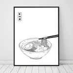 Japanese Food Wall Art Prints Dumplings Poster Kitchen Art 