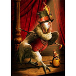 Vintage Animal Head Human Body Canvas Painting Nordic Poster