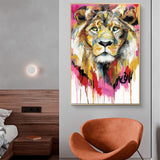 tableau lion scandinave