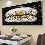 tableau dents en or