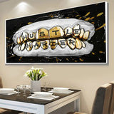 tableau dents en or