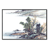 tableau peinture à l’huile violette d’une montage