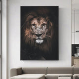 tableau tête lion d’Afrique