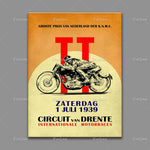 Affiche vintage course moto 1939