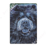 tableau d’un Chow Chow noir
