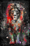 poster lion 1 pièce Style pop art 