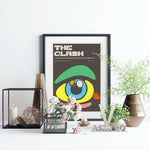 The Clash Punk Music Band Poster Abstract Eyes Geometry 
