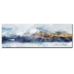 tableau peinture montagne jaune