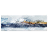 tableau peinture montagne jaune