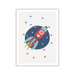 tableau fusée dessin animé