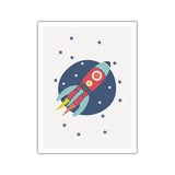 tableau fusée dessin animé