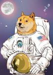 poster chien 1 pièce Astronaute 