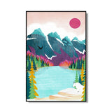 tableau peinture abstraite d’une rivière
