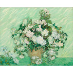 Affiche abstrait Van Gogh bouquet fleurs blanches