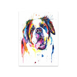 tableau basset fond blanc