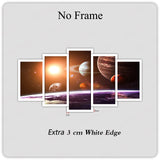 tableau lumière orange dans l’espace
