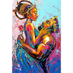 tableau peinture femme noire