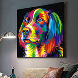tableau multicolore d’un grizzli