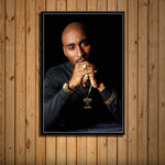 tableau Tupac Shakur photo en noir et blanc
