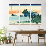 Japanese Ukiyoe Kanagawa Surf Canvas Scroll Poster Painting 