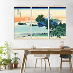 Japanese Ukiyoe Kanagawa Surf Canvas Scroll Poster Painting 