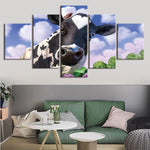 tableau enfant vache noir et blanche