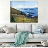 tableau peinture montagne et océan