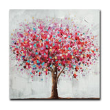 tableau peinture arbre feuille abstraite
