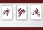 Motor Cross Prints. Stunt Bikes. Motorbike Posters.Teenager 