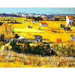 Affiche abstrait Van Gogh champ de blé