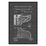 Guitar Piano Musical Instrument Decoration Mural Retro 