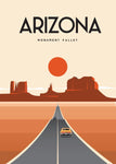 tableau peinture route Arizona